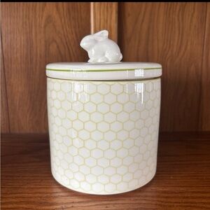 Threshold Bunny Rabbit Canister Honeycomb Beehive Pattern